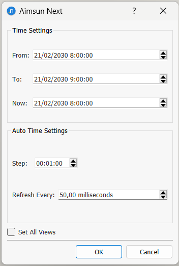 Set Time Dialog