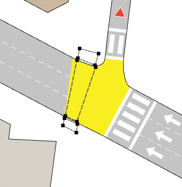 Crosswalk Waiting Areas Crosswalk Areas