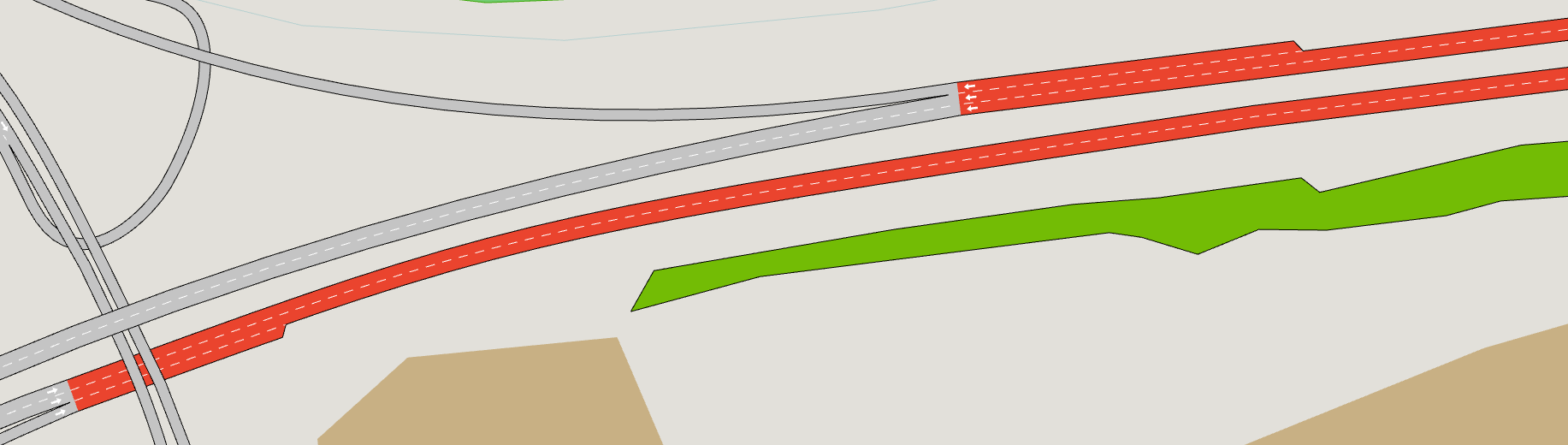 Merge/Diverge Area