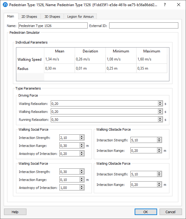 Pedestrian Type Editor Pedestrian Type Editor