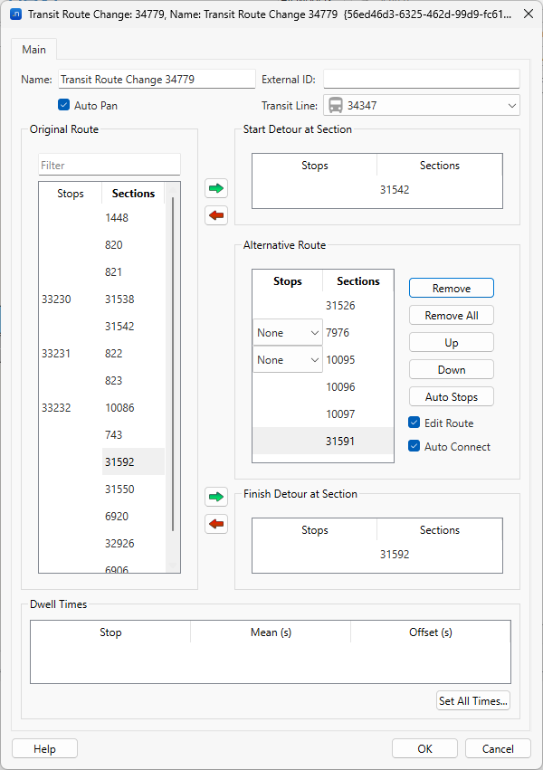 transit route change dialog