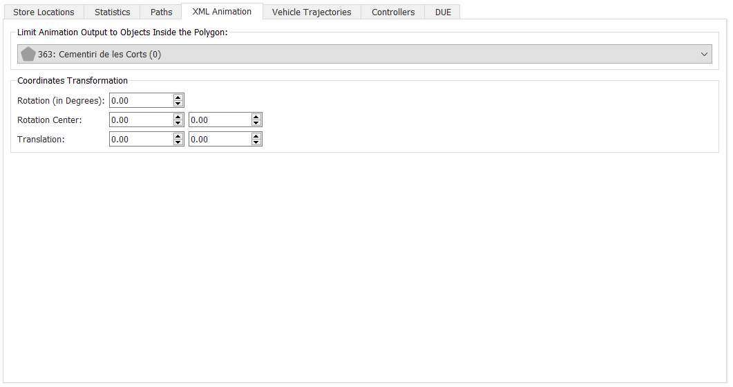 Dynamic Scenario XML Animation Tab