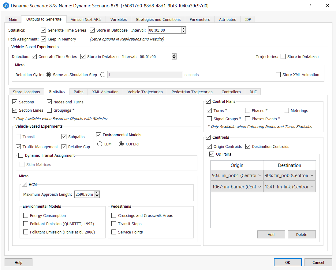 Dynamic Scenario Statistics Tab